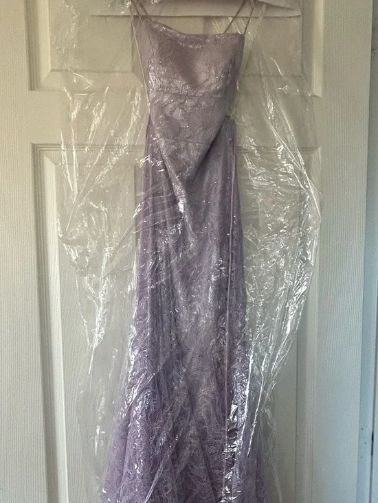 Camilla Lavender Lace Mermaid Dress - Picture 13 of 13